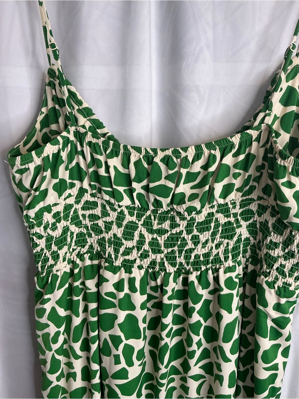 2325 - Dynamite Green and Cream Printed Slip Dress - Picture 7 of 10